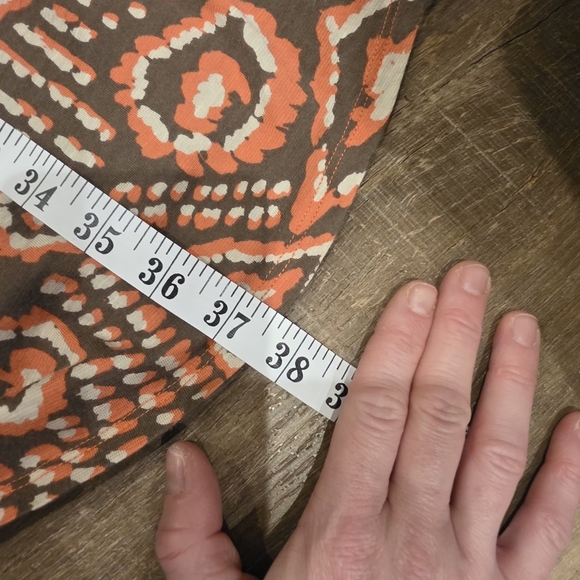 Toad And Co. Geometric Patterned Dress - Brown and Orange - Picture 4 of 4